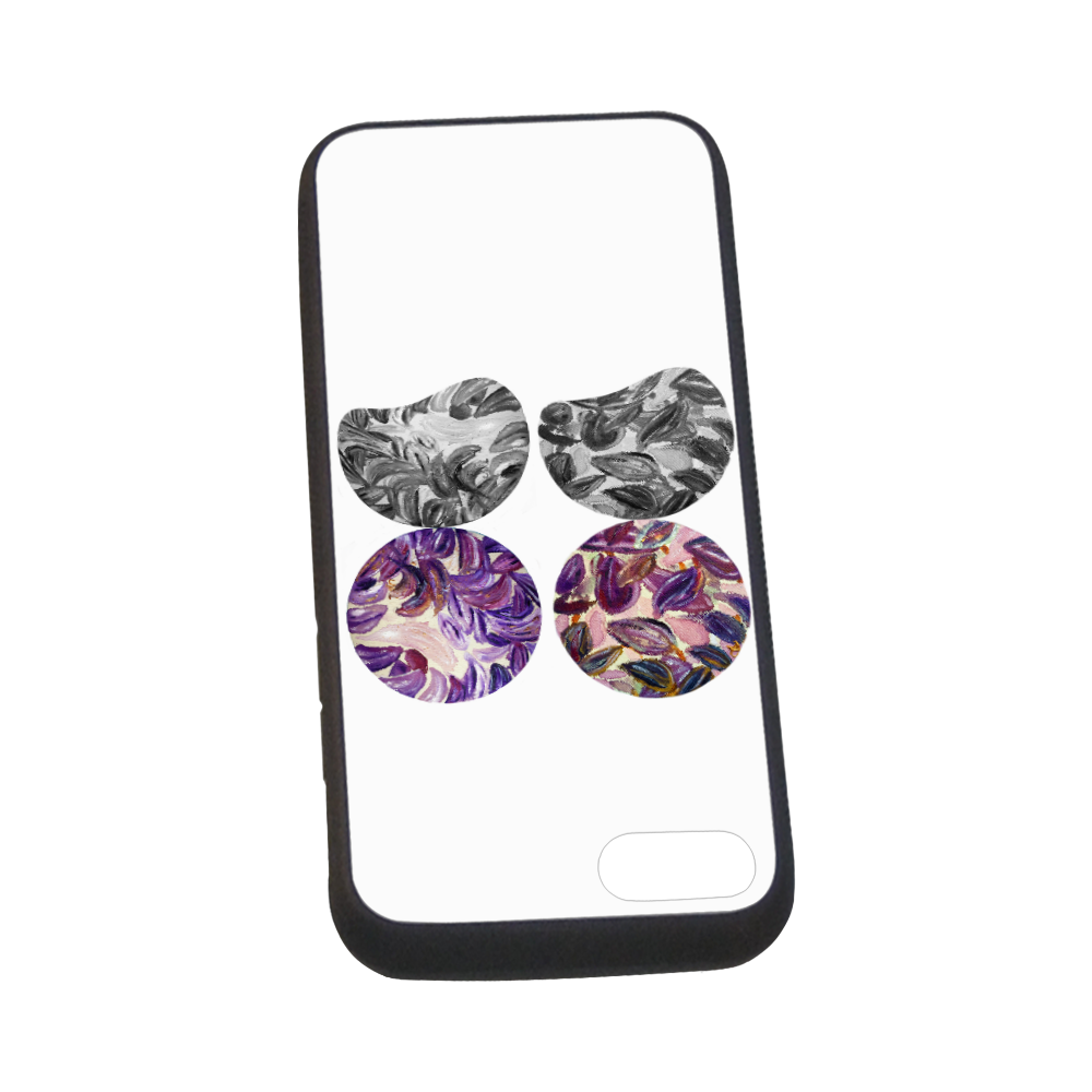 Purple Leaves-Reflections Rubber Case for iPhone 7 4.7”