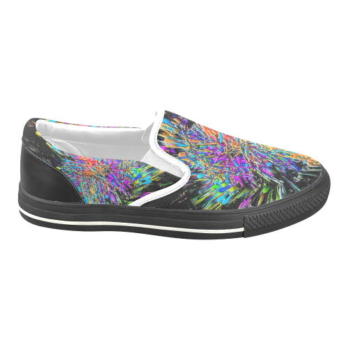 Color Big Bang by Artdream Women's Unusual Slip-on Canvas Shoes (Model 019)