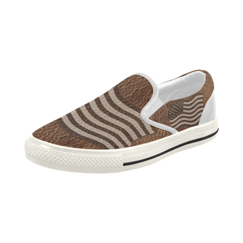 Leather-Look USA Women's Slip-on Canvas Shoes (Model 019)