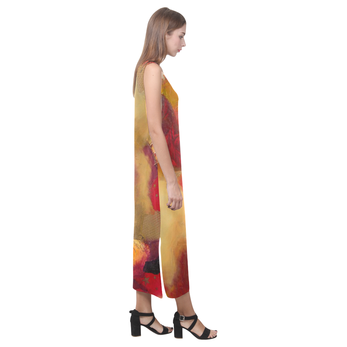 "PS I LOVE YOU"-LONG DRESS Phaedra Sleeveless Open Fork Long Dress (Model D08)