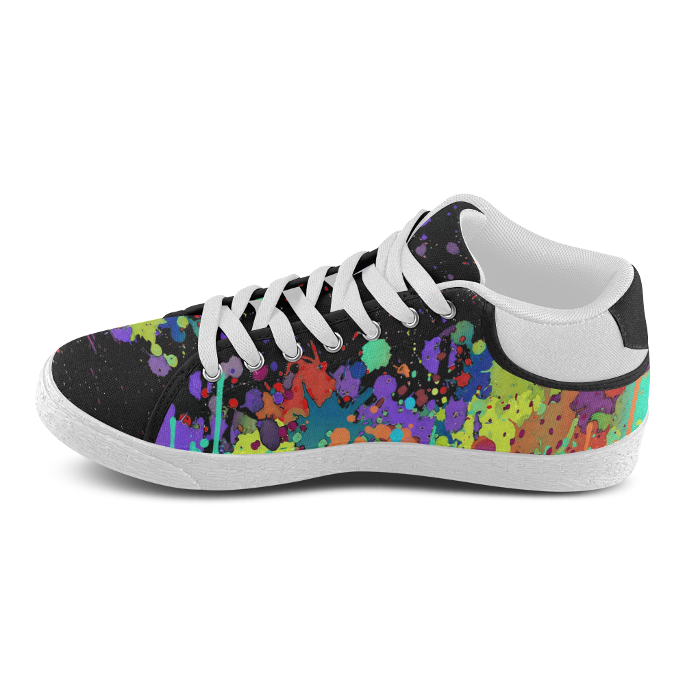 CRAZY multicolored SPLASHES / SPLATTER / SPRINKLE Women's Chukka Canvas ...