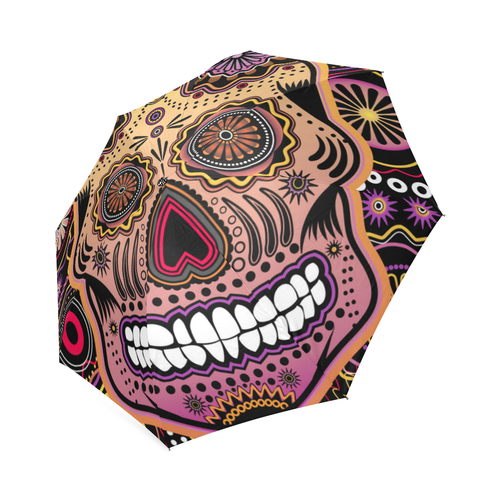 candy sugar skull Foldable Umbrella (Model U01)