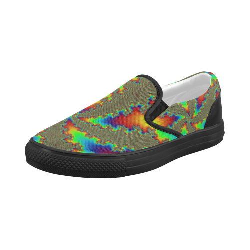 Neon Glow 2 by Martina Webster Women's Slip-on Canvas Shoes (Model 019)