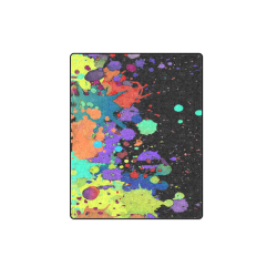CRAZY multicolored SPLASHES / SPLATTER / SPRINKLE Blanket 40"x50"