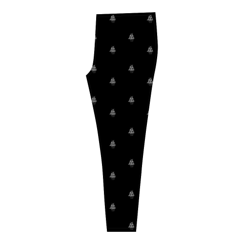 Silver Christmas Trees with Candles Cassandra Women's Leggings (Model L01)