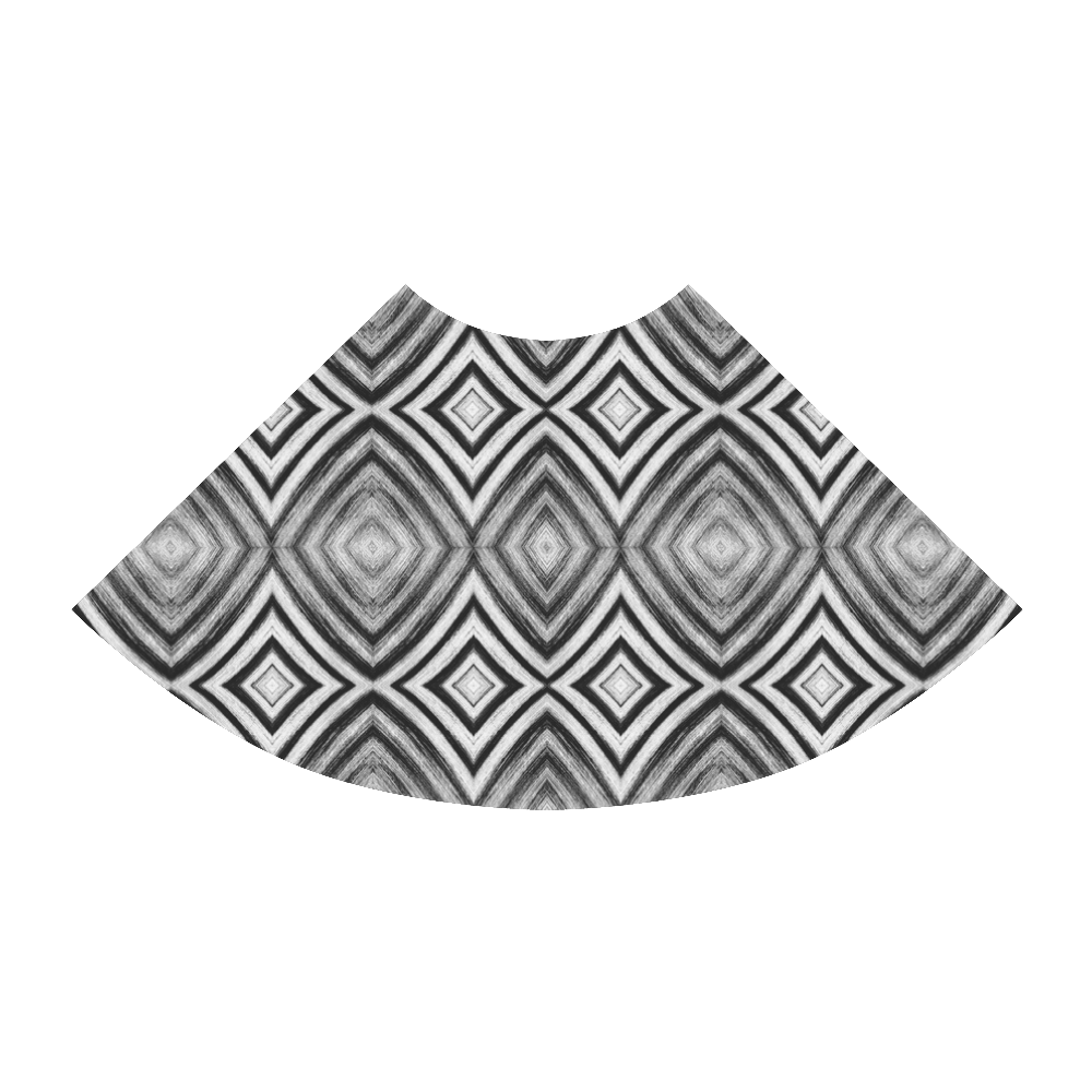black and white diamond pattern Atalanta Sundress (Model D04)