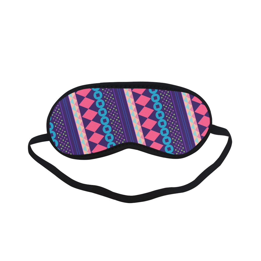 Purple and Pink Retro Geometric Pattern Sleeping Mask