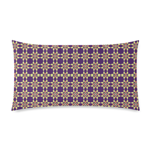 Purple Rectangle Pillow Case 20"x36"(Twin Sides)