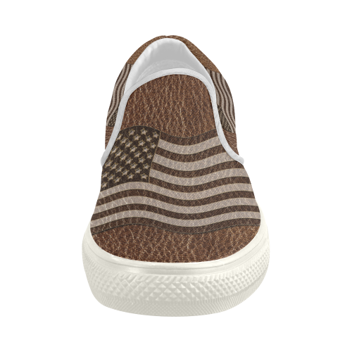 Leather-Look USA Women's Slip-on Canvas Shoes (Model 019)