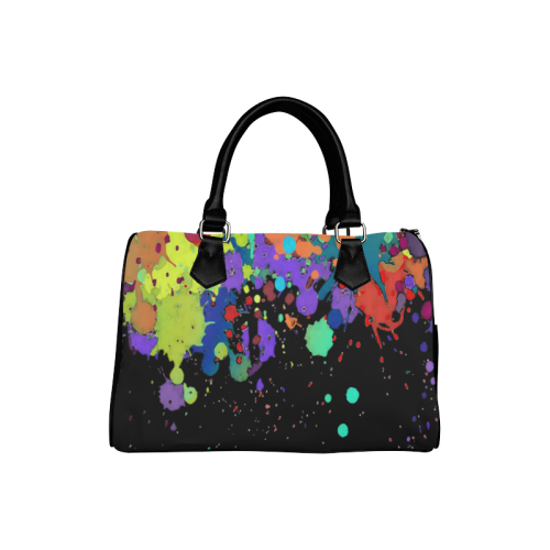 CRAZY multicolored SPLASHES / SPLATTER / SPRINKLE Boston Handbag (Model 1621)