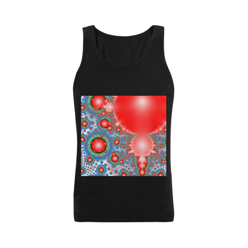 Polka dot - Dot Fractal - funny dots Plus-size Men's Shoulder-Free Tank Top (Model T33)