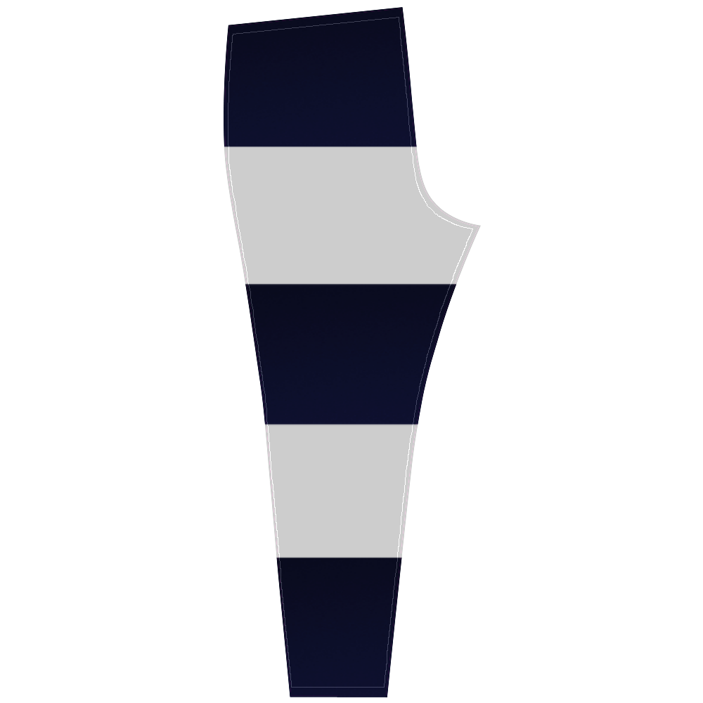 Blue White Stripes Cassandra Women's Leggings (Model L01)