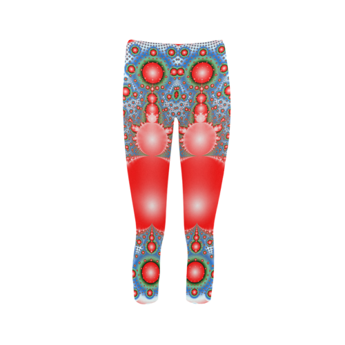 Polka dot - Dot Fractal - funny dots Capri Legging (Model L02)