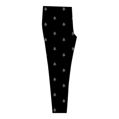 Silver Christmas Trees with Candles Cassandra Women's Leggings (Model L01)