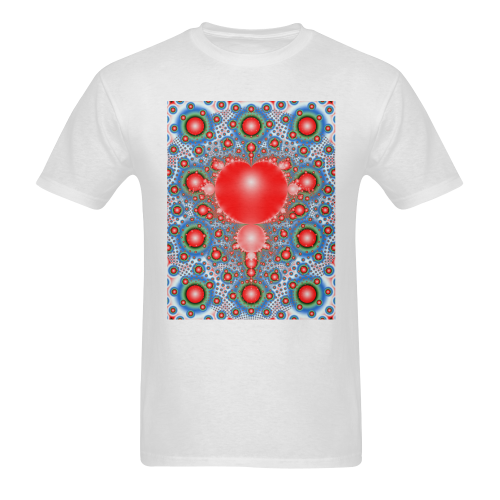 Polka dot - Dot Fractal - funny dots Men's T-Shirt in USA Size (Two Sides Printing)