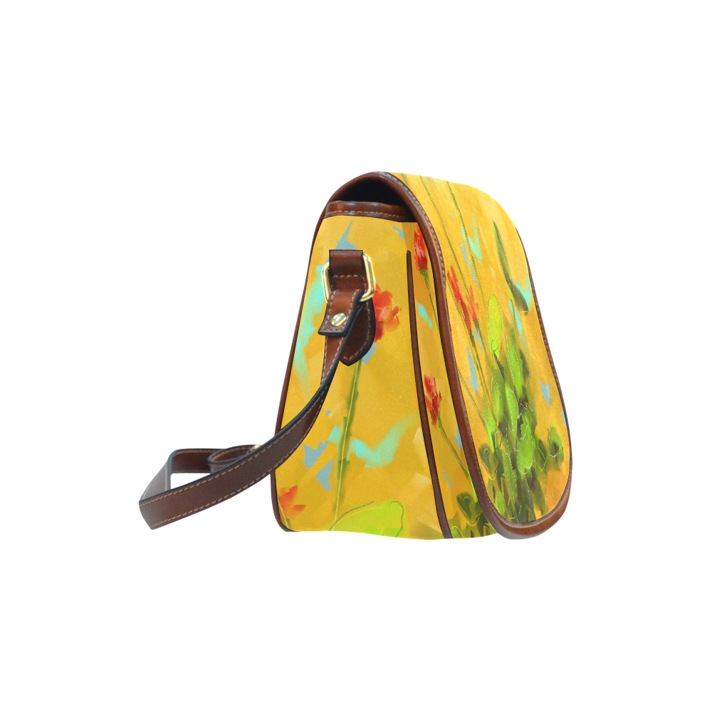 Yellow There Sabble Bag Saddle Bag/Small (Model 1649) Full Customization