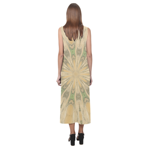 Cree Confederacy Ribbon Dress Phaedra Sleeveless Open Fork Long Dress