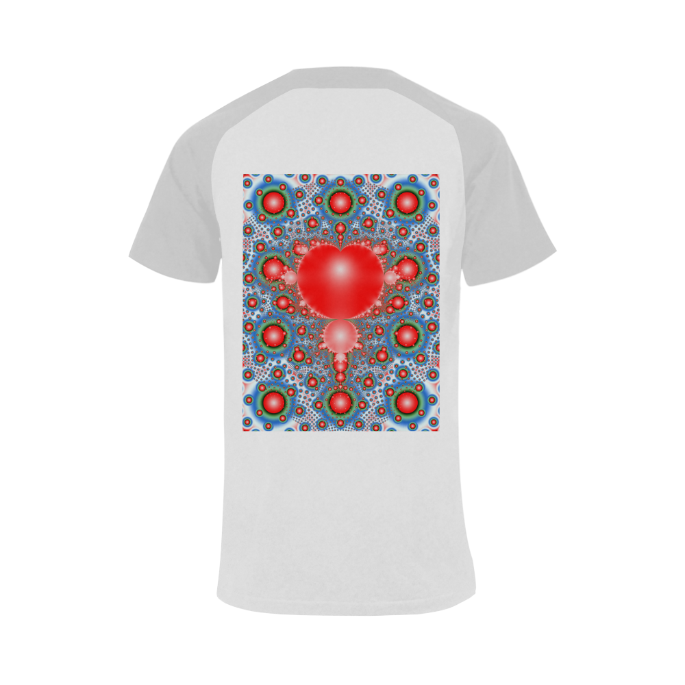 Polka dot - Dot Fractal - funny dots Men's Raglan T-shirt (USA Size) (Model T11)