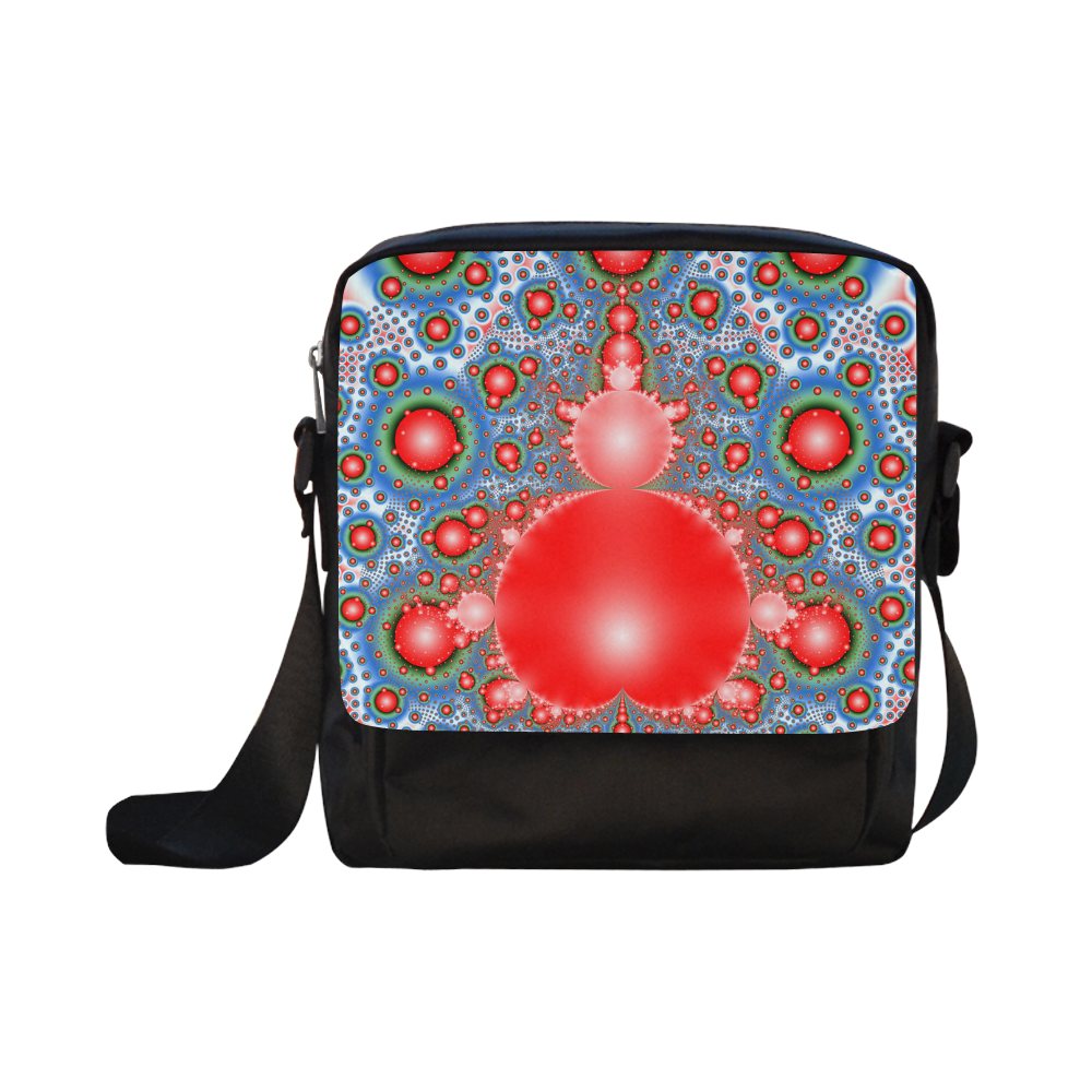 Polka dot - Dot Fractal - funny dots Crossbody Nylon Bags (Model 1633)