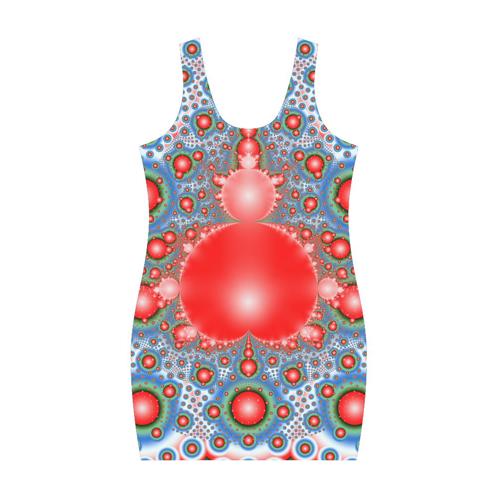 Polka dot - Dot Fractal - funny dots Medea Vest Dress (Model D06)