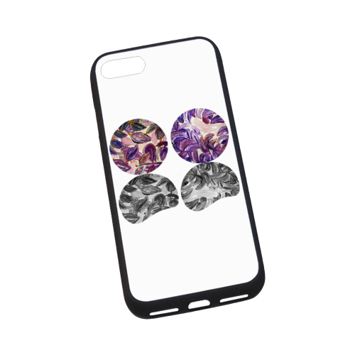 Purple Leaves-Reflections Rubber Case for iPhone 7 4.7”