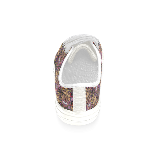 candy sugar skull Women's Classic Canvas Shoes (Model 018)