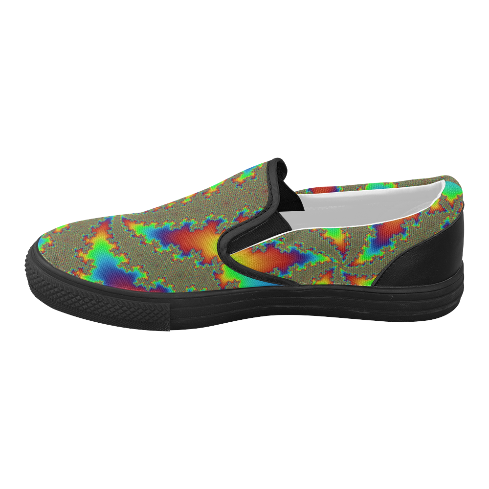 Neon Glow 2 by Martina Webster Women's Slip-on Canvas Shoes (Model 019)