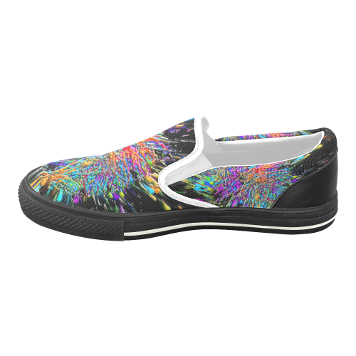 Color Big Bang by Artdream Women's Unusual Slip-on Canvas Shoes (Model 019)