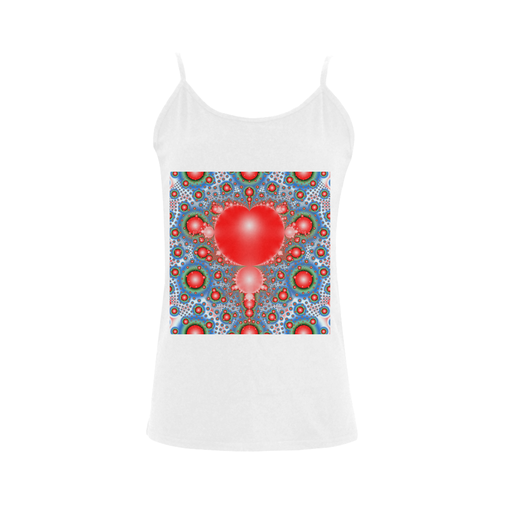 Polka dot - Dot Fractal - funny dots Women's Spaghetti Top (USA Size) (Model T34)