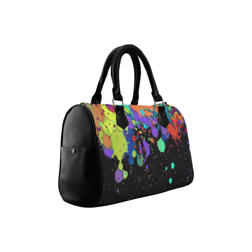 CRAZY multicolored SPLASHES / SPLATTER / SPRINKLE Boston Handbag (Model 1621)