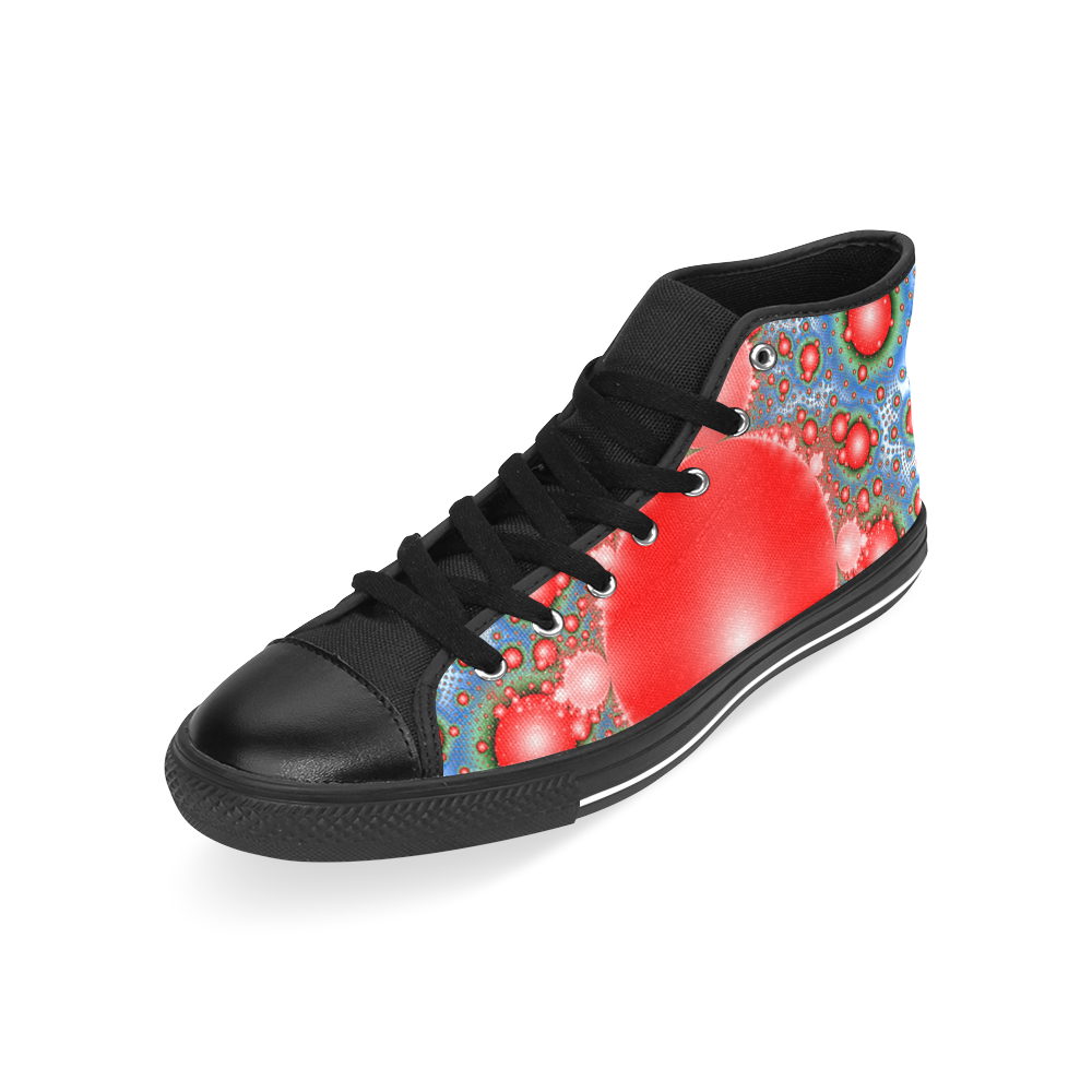 Polka dot - Dot Fractal - funny dots Men’s Classic High Top Canvas Shoes /Large Size (Model 017)