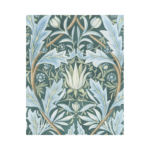 William Morris Blue Green Floral Duvet Cover 86"x70" ( All-over-print)