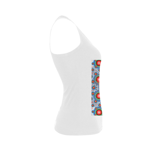 Polka dot - Dot Fractal - funny dots Women's Shoulder-Free Tank Top (Model T35)