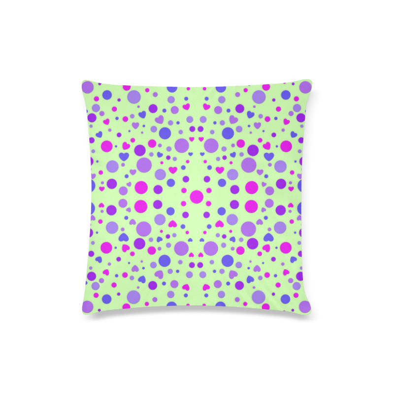 Hearts Custom Zippered Pillow Case 16"x16"(Twin Sides)