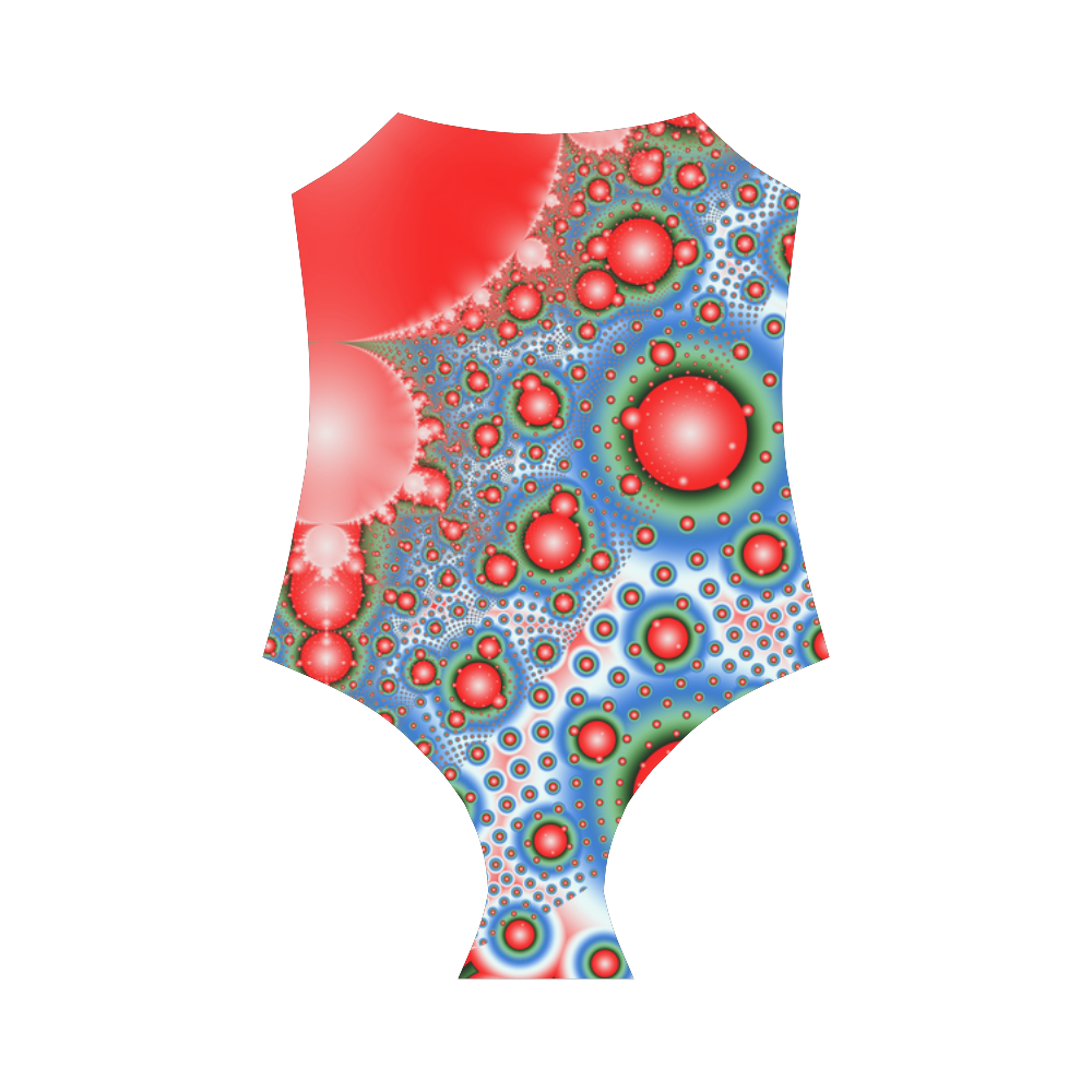 Polka dot - Dot Fractal - funny dots Strap Swimsuit ( Model S05)