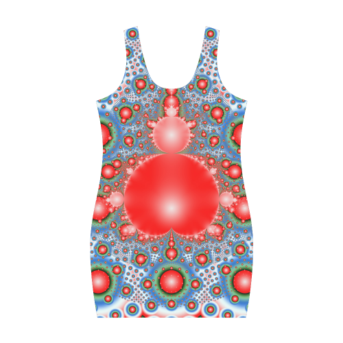 Polka dot - Dot Fractal - funny dots Medea Vest Dress (Model D06)