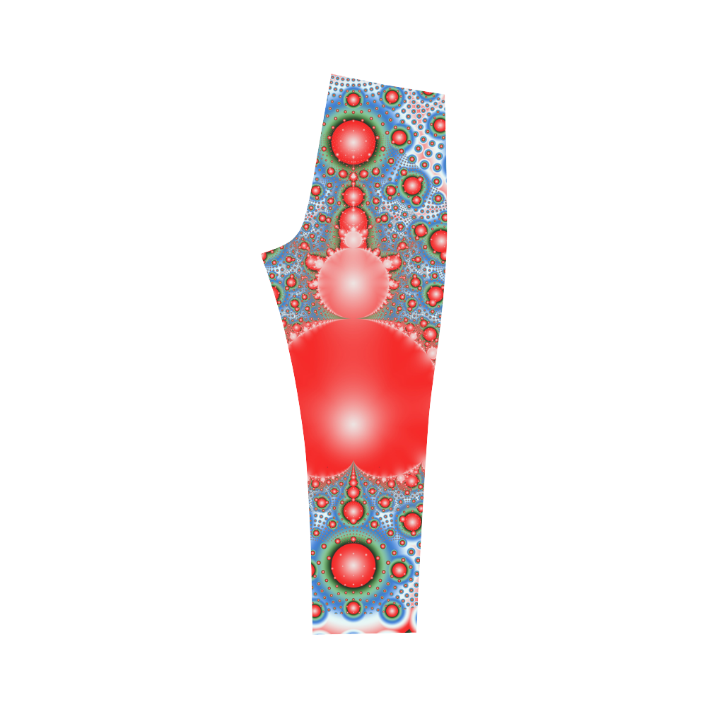 Polka dot - Dot Fractal - funny dots Capri Legging (Model L02)