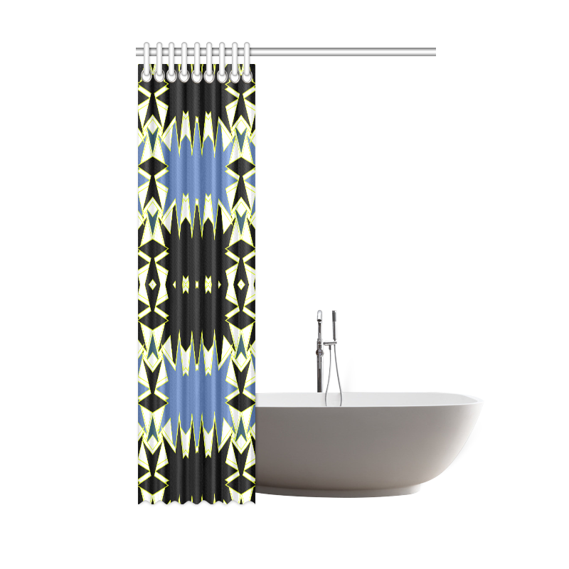Black and blue Shower Curtain 48"x72"