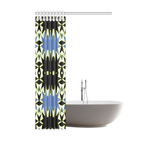 Black and blue Shower Curtain 48"x72"