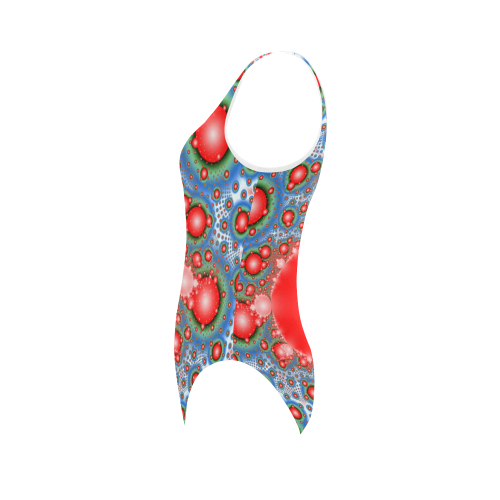 Polka dot - Dot Fractal - funny dots Vest One Piece Swimsuit (Model S04)