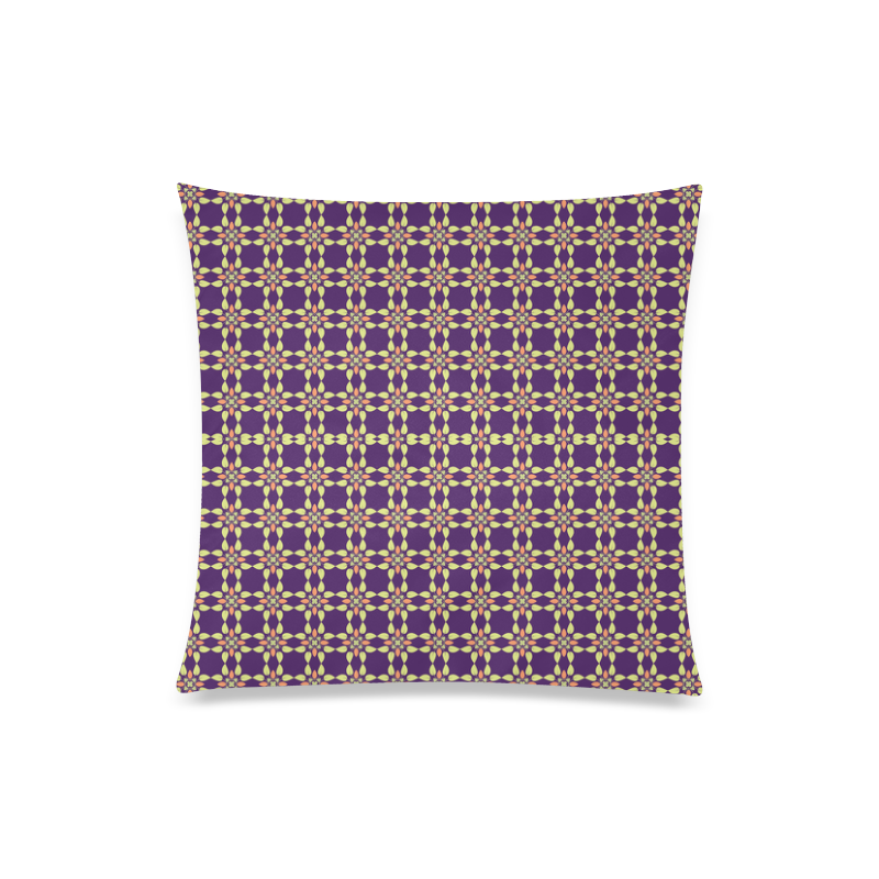Purple Custom Zippered Pillow Case 20"x20"(Twin Sides)
