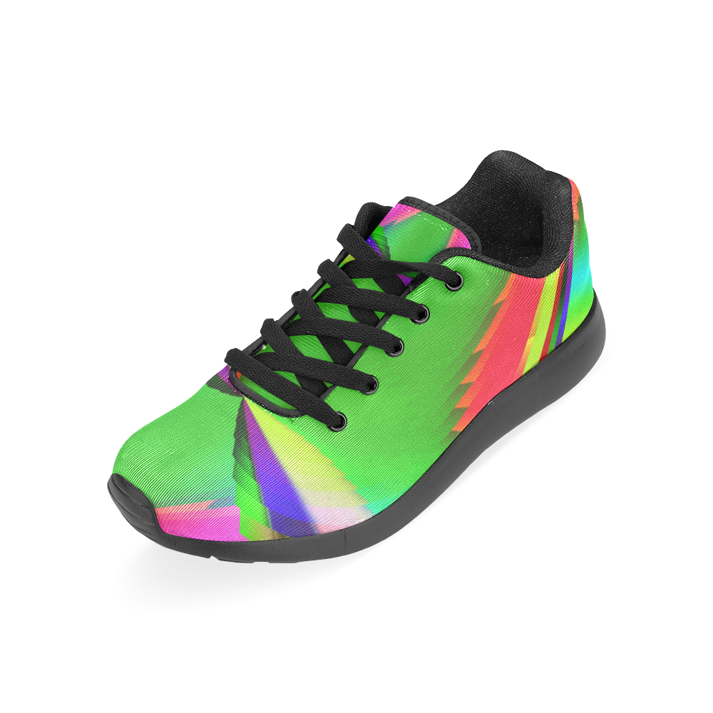 Colorful Abstract Butterfly with Flower Women’s Running Shoes (Model 020)