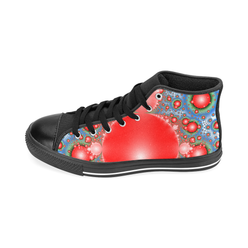 Polka dot - Dot Fractal - funny dots Men’s Classic High Top Canvas Shoes /Large Size (Model 017)