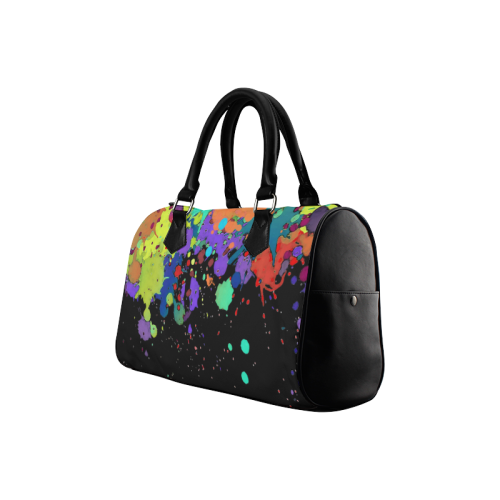 CRAZY multicolored SPLASHES / SPLATTER / SPRINKLE Boston Handbag (Model 1621)