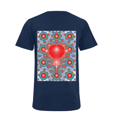 Polka dot - Dot Fractal - funny dots Men's V-Neck T-shirt (USA Size) (Model T10)