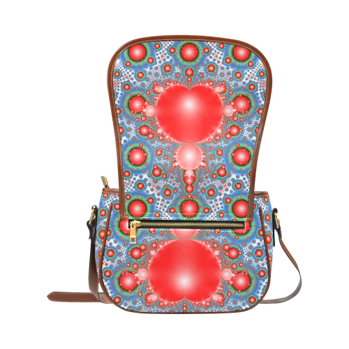 Polka dot - Dot Fractal - funny dots Saddle Bag/Small (Model 1649) Full Customization