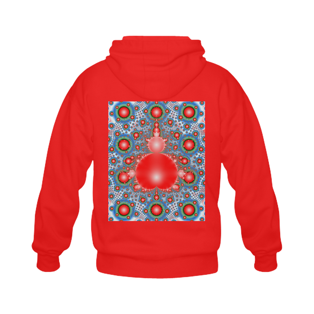 Polka dot - Dot Fractal - funny dots Gildan Full Zip Hooded Sweatshirt (Model H02)
