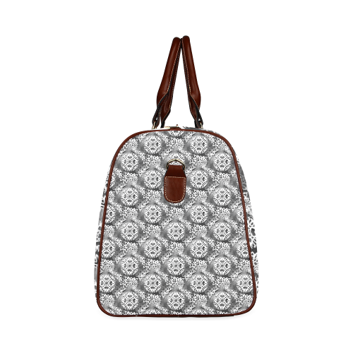 Snowflakes pattern dark edgy Waterproof Travel Bag/Small (Model 1639)