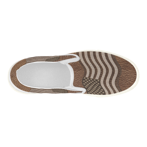 Leather-Look USA Women's Slip-on Canvas Shoes (Model 019)