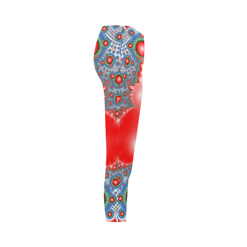 Polka dot - Dot Fractal - funny dots Capri Legging (Model L02)